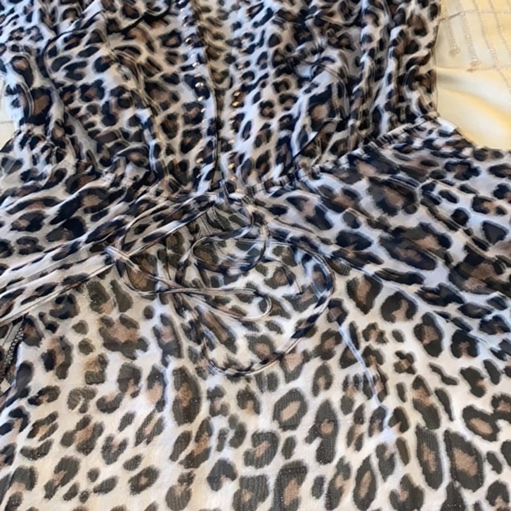 Victoria Secret Leopard print Beach Long Womens Swimsuit Wrap,Cover Up, Pareo - Picture 7 of 12